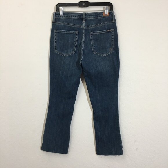 Seven 7 Boot cut Fashion Jeans Women Size 6 High Rise Step Fray Hem Blue Denim - Picture 8 of 14